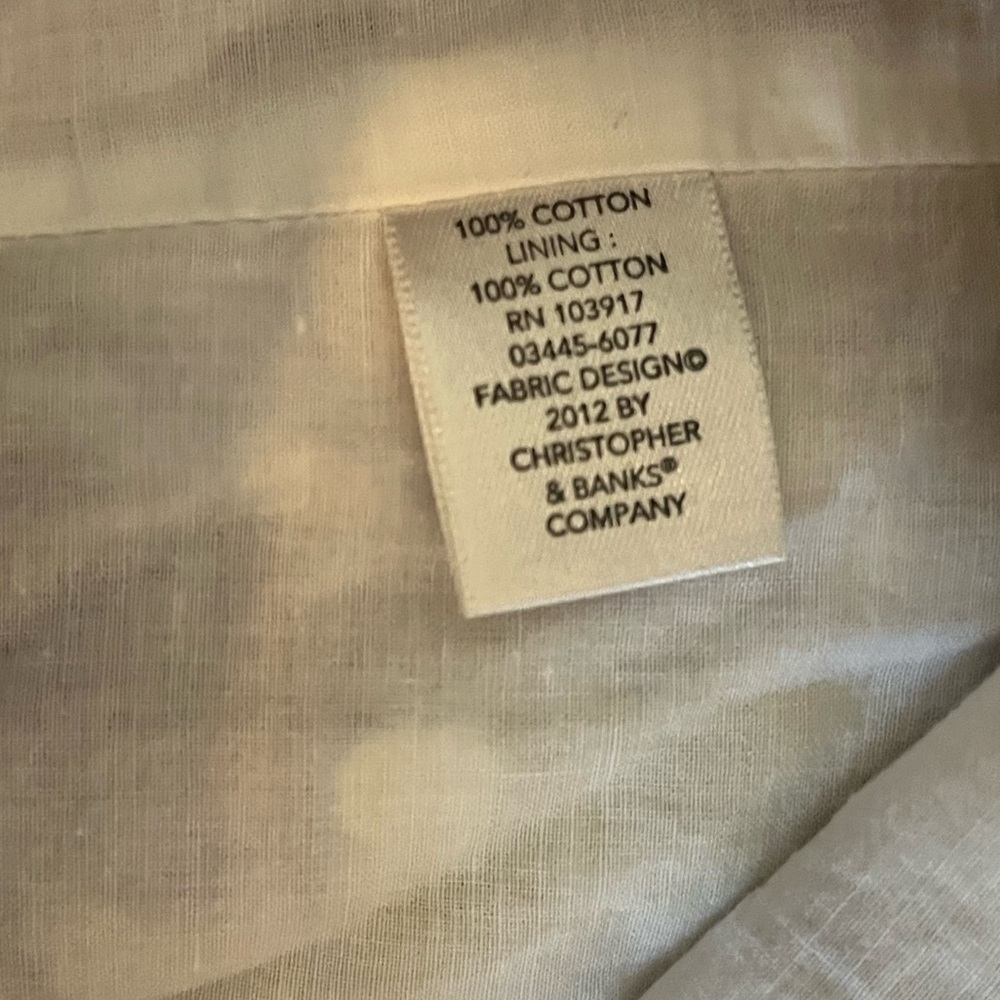 Christopher & Banks Purple and Green Floral Lined A-Line Cotton Skirt Size 10‎ - Picture 5 of 5